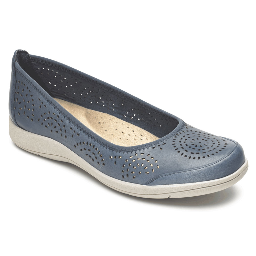 Sapato Vela Rockport Mulher Azuis - Daisey Ballet - 84205MTBI